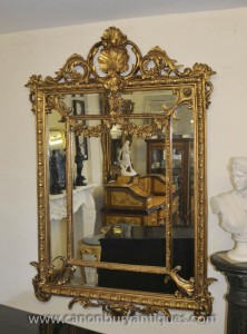 Français Louis XV Rococo Mirror miroirs dorés