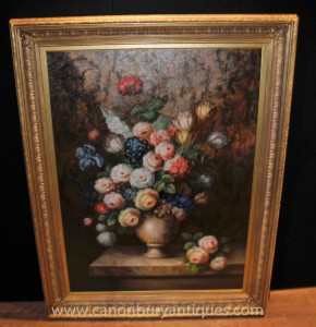 Peinture à l'huile florale néerlandaise Vivid Still Art Fleur Vie