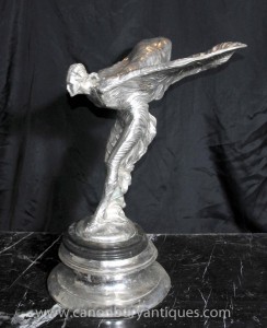 Art Nouveau Argent Bronze vol Dame Statue Figurine Déco