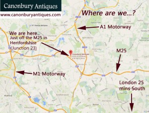 Canonbury Antiques Map - London Hertfordshire