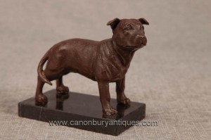 Anglais bronze Pitbull Dog Statue Castings