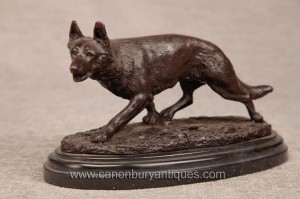 Bronze français casting Fox Statue Cunning Sly Foxes