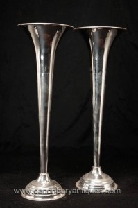 Victorienne Sheffield Silver Plate Vases Vase Anglais