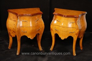 Paire Empire Bombe Commodes Commodes Tables de chevet chevet Commodes