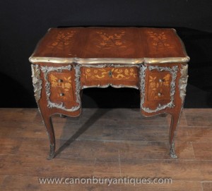 Antique Louis XV genou Trou bureau Bureau Table 1,920