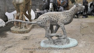 Lifesize Bronze Cheetah Statue Chats Animaux