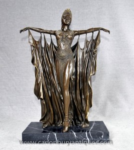 Art Deco Bronze Semiramis Dancer par Chiparus français Figurine