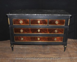 Antique français Napoléon III poitrine tiroirs Commode 1,890