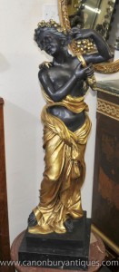 Big classique italienne Bronze Maiden Signé Perdier semi Nu