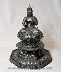 Bronze Bouddha birman Statue Lotus Trône art bouddhique Bouddhisme