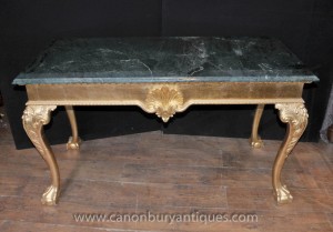 George III Queen Anne Gilt Table console de Hall tableaux