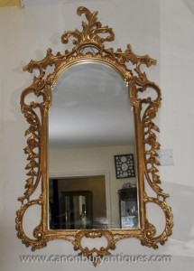 Grande George II Gilt Pier verre miroir rococo