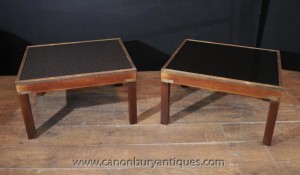 Hauts Tables Side paire malle Louis Vuitton industrielle