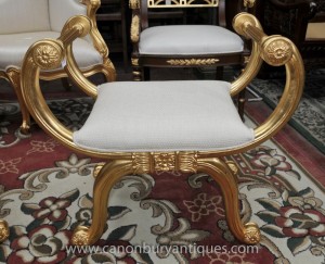 Louis XVI Gilt Tabouret Siège Meubles Français