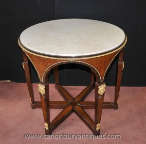 Tables Centre Round Table Empire français Kingwood Ormolu