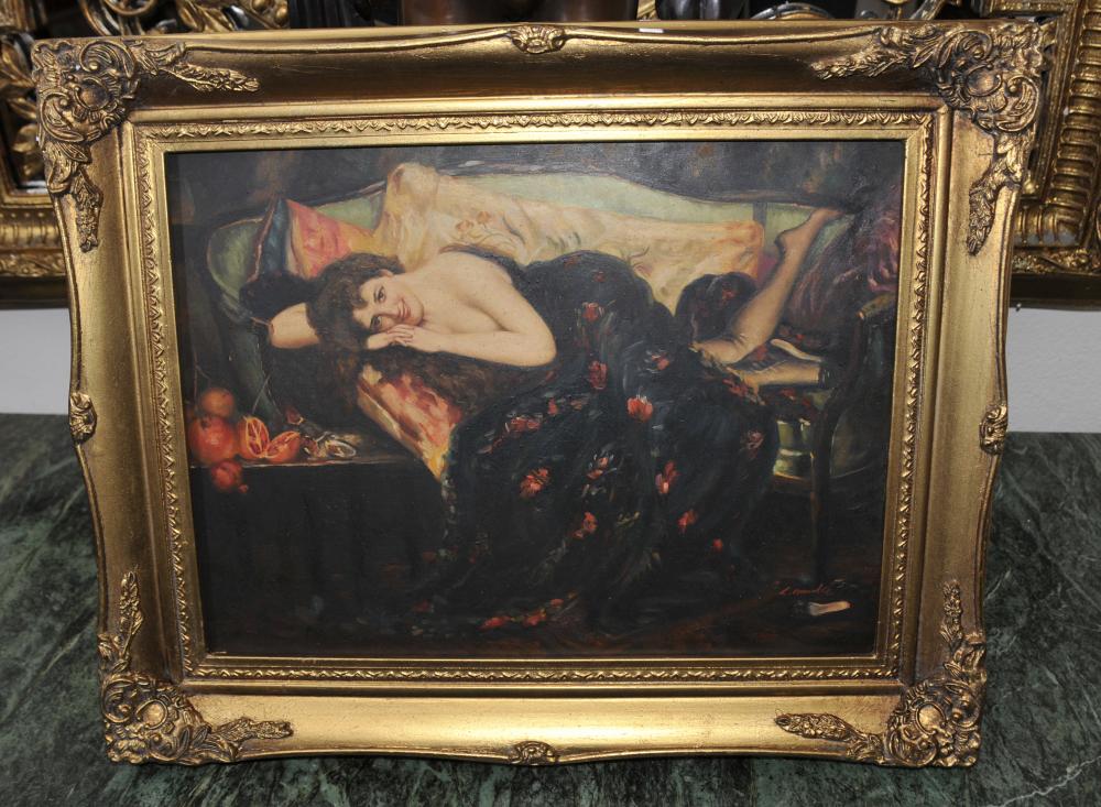 Anglais préraphaélite Peinture à l'huile Portrait Femme