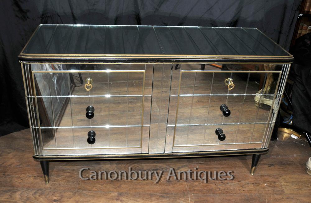 Art Déco Antique miroir Cabinet Commode 1920 Meubles