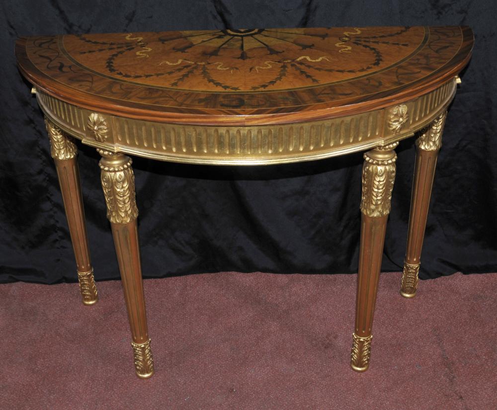 Tableaux Paire Gilt Adams Console Demi Inlay Meubles