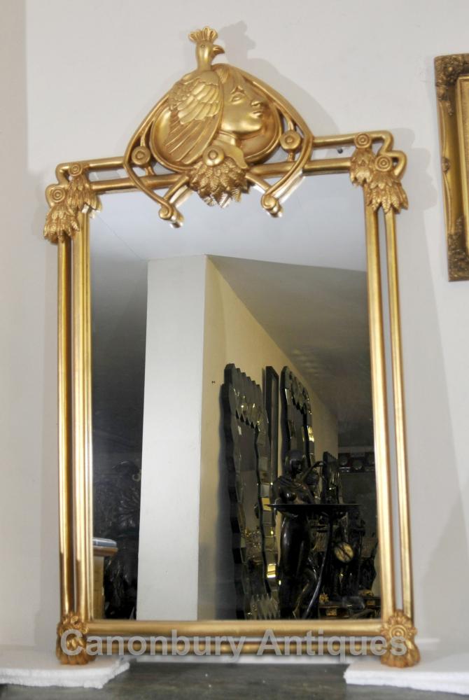 Art Nouveau français Gilt Pier verre miroir Miroirs