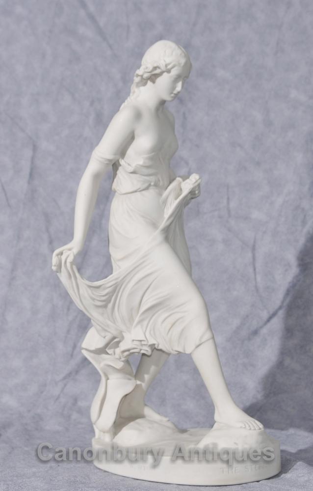 Classique italienne Pierre Stepping Stone Maiden Statue Art
