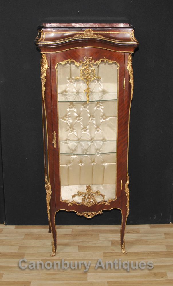 Affichage français Louis XVI en verre Cabinet Bijouterie Joaillerie