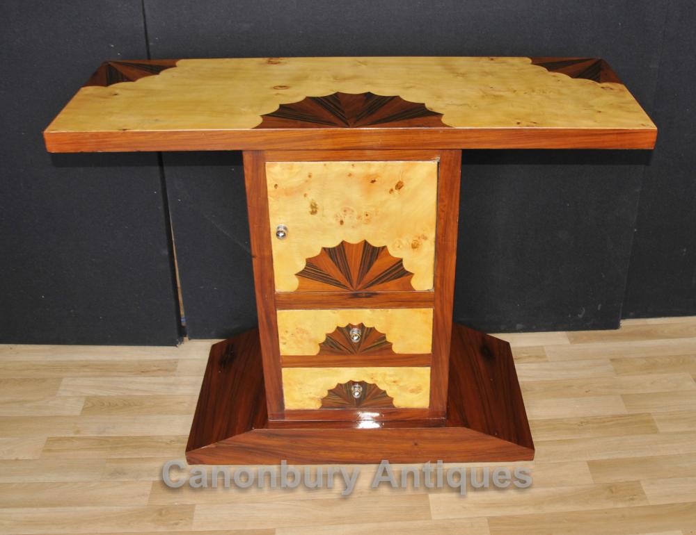 Art Deco Chest Table Console Shell Inlay Furniture