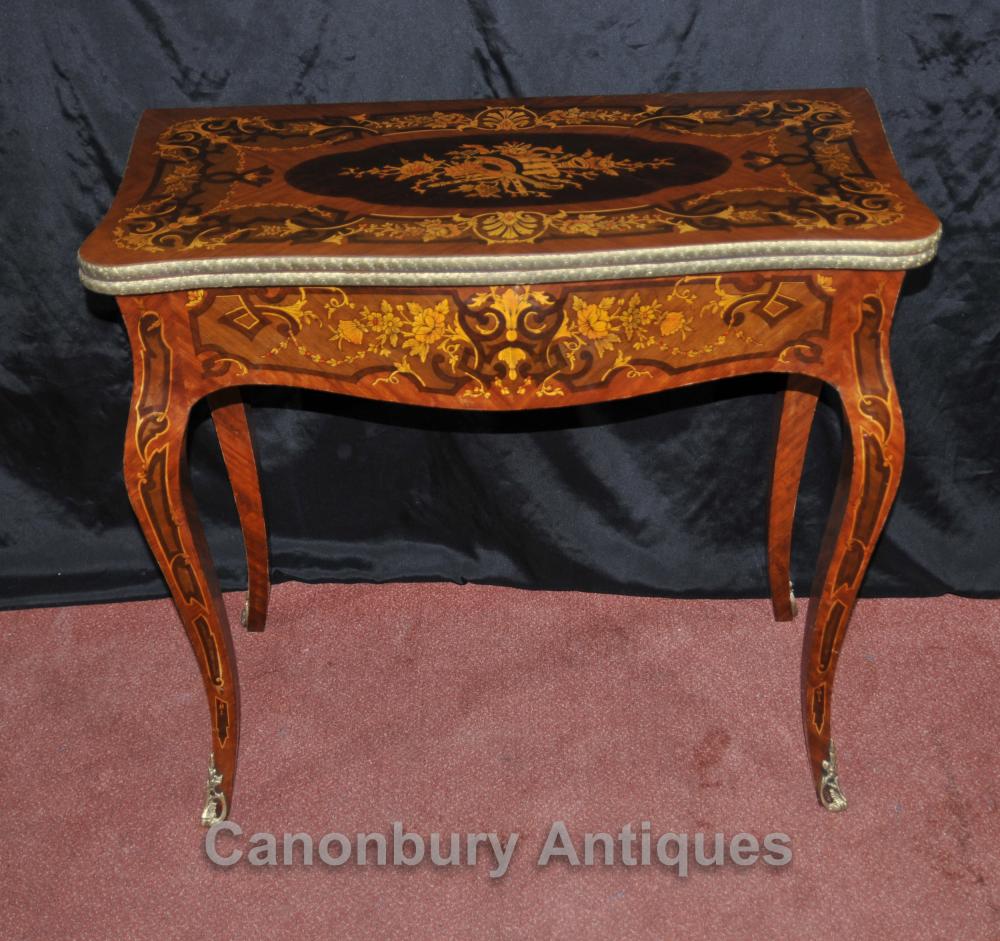Français Louis XVI Jeux Console Table Chess Board Inlay