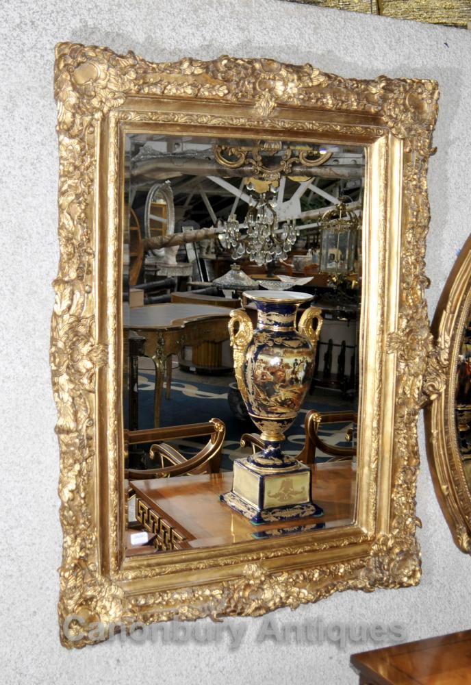 Victorian Gilt Mantel Mirror verre Miroirs