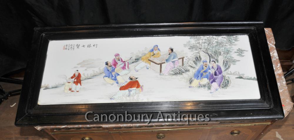 Peint écran Antique Chinese Porcelain Plaque Image Main