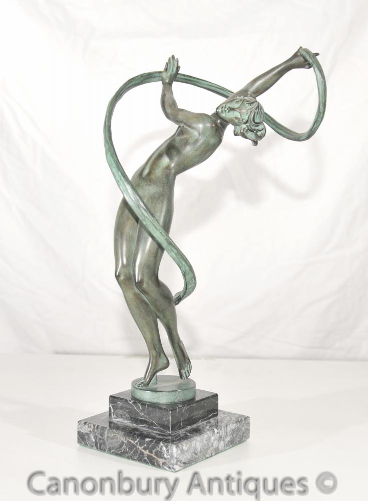 Original Le Faguays Art Deco Bronze Figurine Le Verrier Foundry