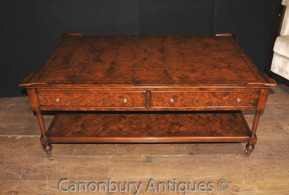 Regency Coffee Table Burr Walnut Tables Meubles