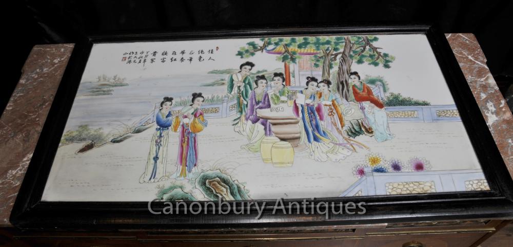 Écran Porcelaine Kutani japonaise Plaque peinte à la main Assiette en céramique