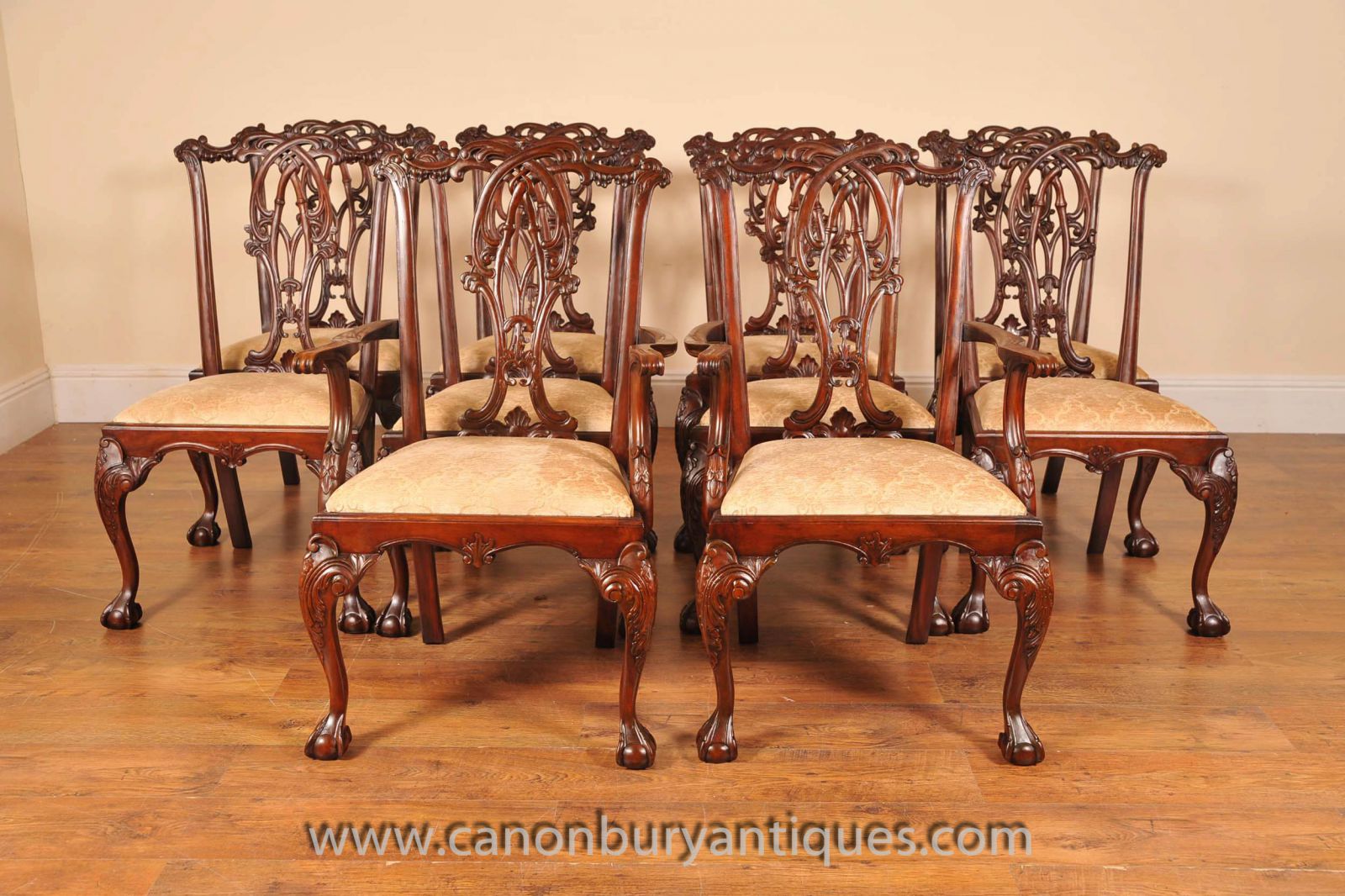 Chippendale Chairs Ball and Claw Feet www_canonburyantiques_com-2