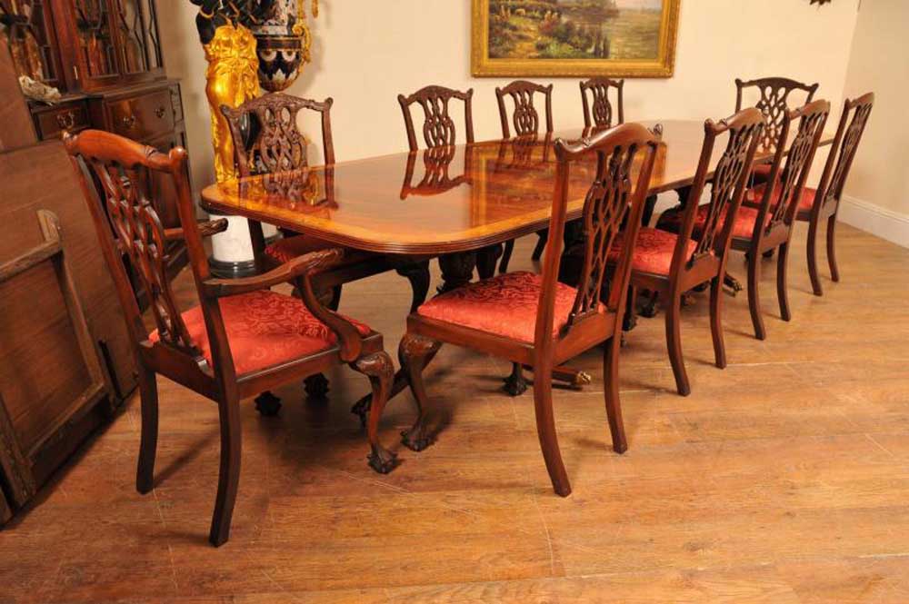 Regency Pedestal Dining Table Mahogany Diner