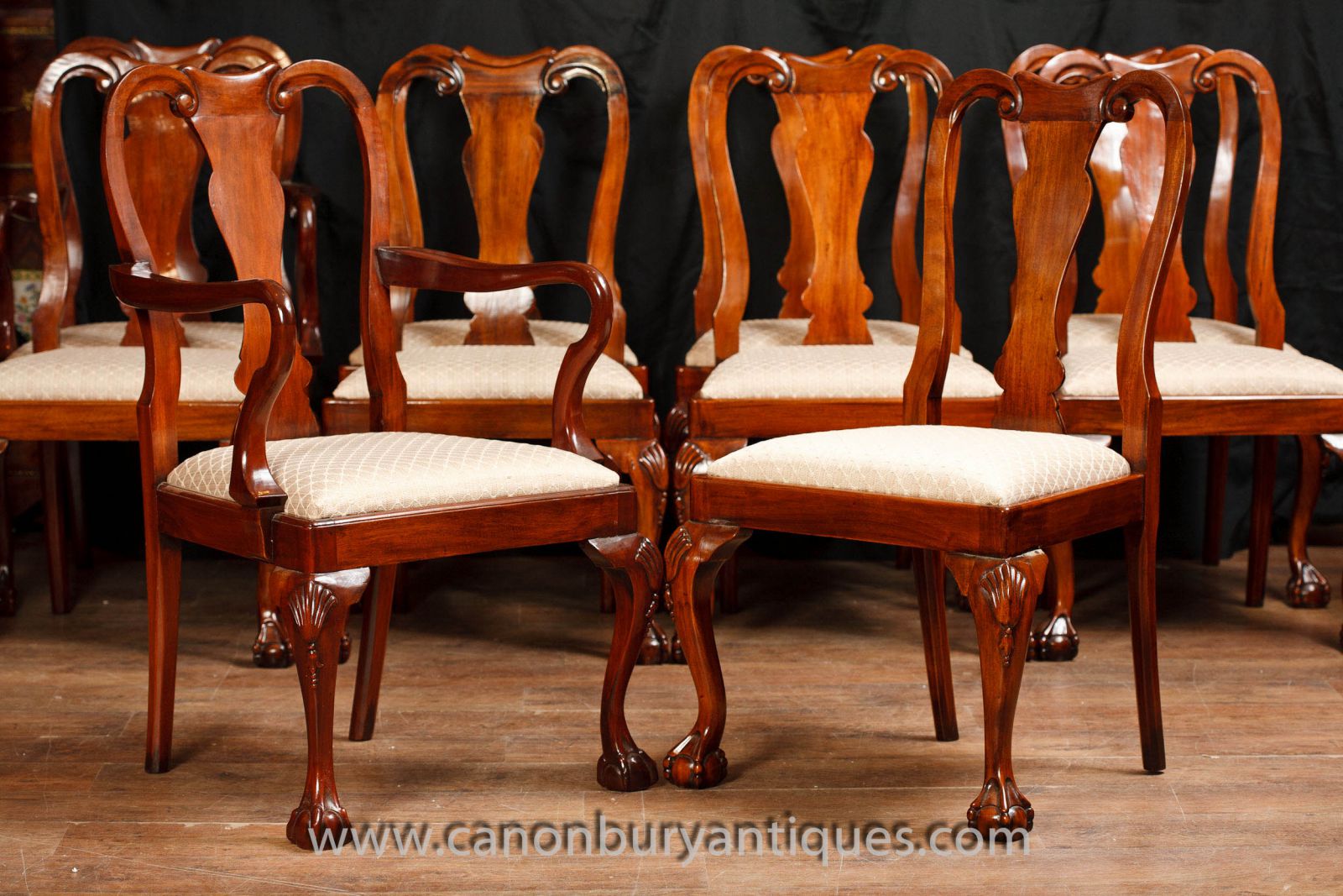 Set Queen Anne Dining Chairs www_canonburyantiques_com (4)-2