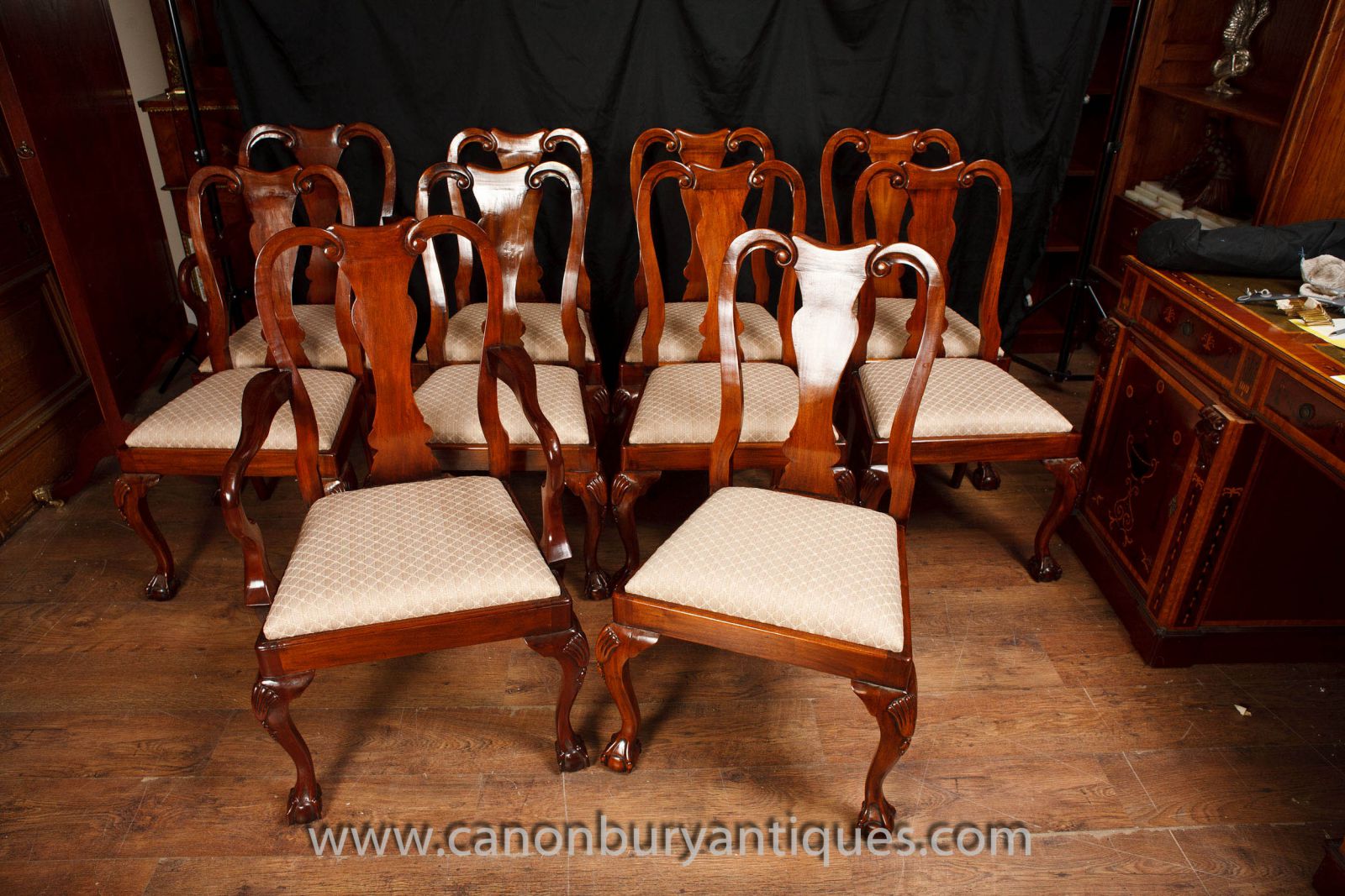 Set Queen Anne Dining Chairs