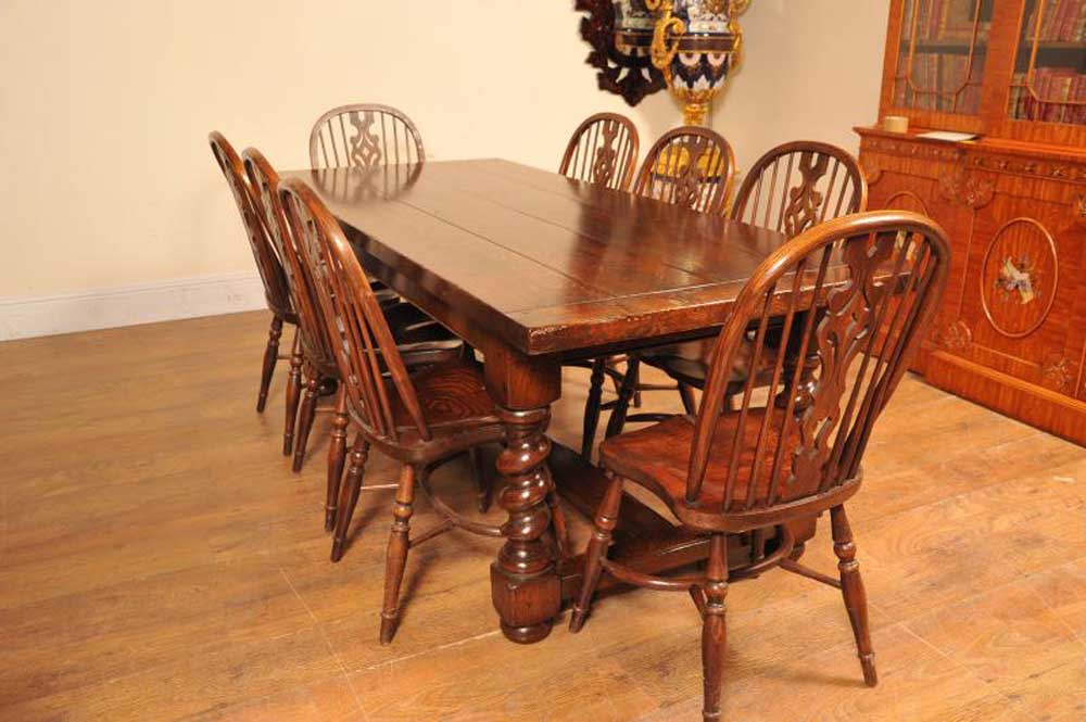 windsor chairs and barley twist table