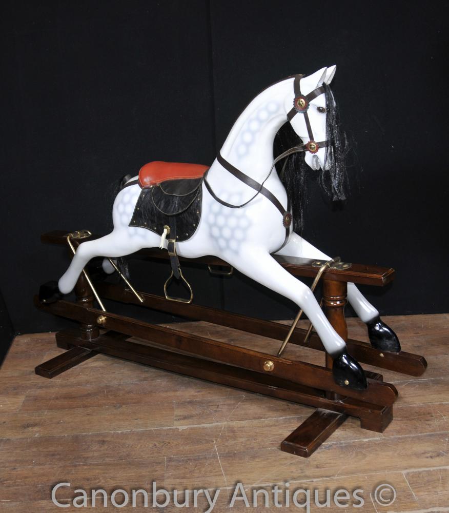 Grison Gris cheval à bascule pour enfants Toy Horses