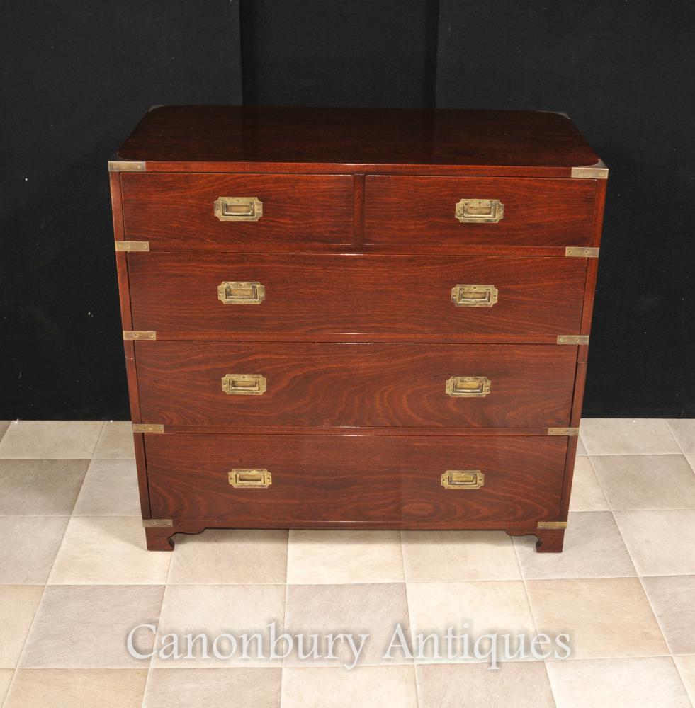 Anglais Acajou Campagne Commode Colonial Furniture