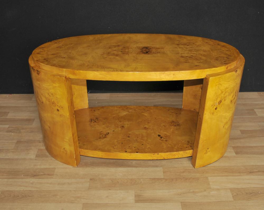 Art Deco Coffee Table Blonde Walnut 1920 Interiors