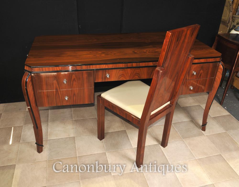 Art Déco Fauteuil de bureau Bureau Set Rosewood Writing Table Accueil