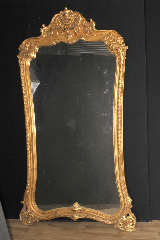 Grand Louis XVI Français Gilt Pier Mirror 7 pieds