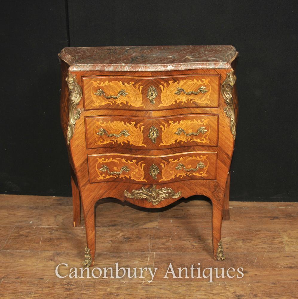 Antique Empire français Bombe Commode Commode 1890