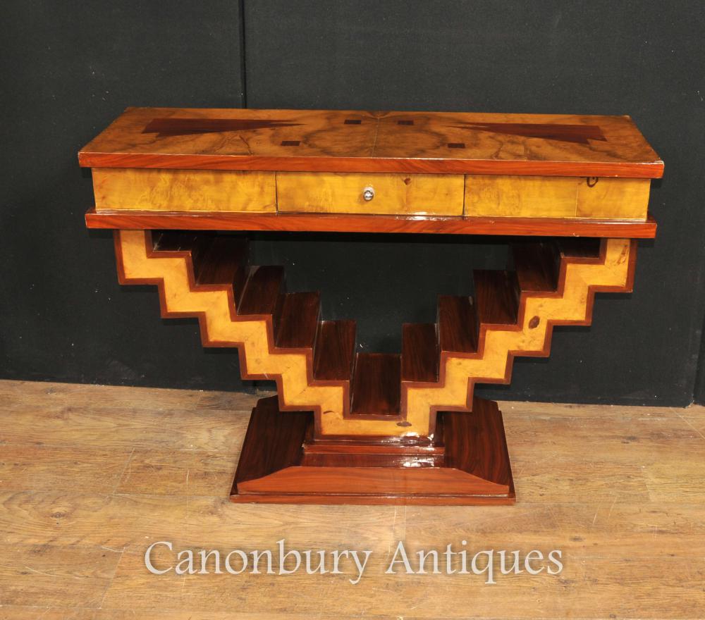 Art Déco Console Table moderniste Retro Interiors Furniture