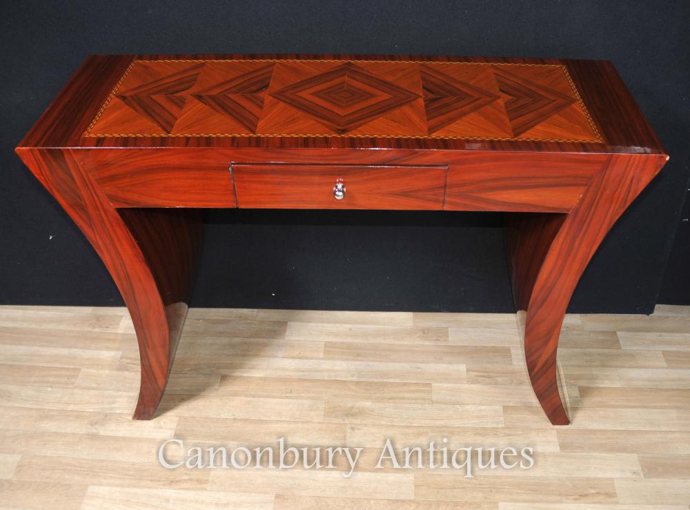 Art Deco Table Console Rosewood Pastille Inlay