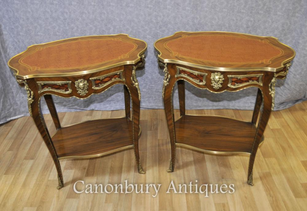 Paire Louis XVI Tables Side Cocktail Table Meubles