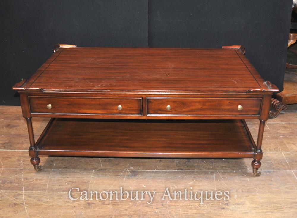 Regency Table basse dans les tableaux Acajou English Meubles