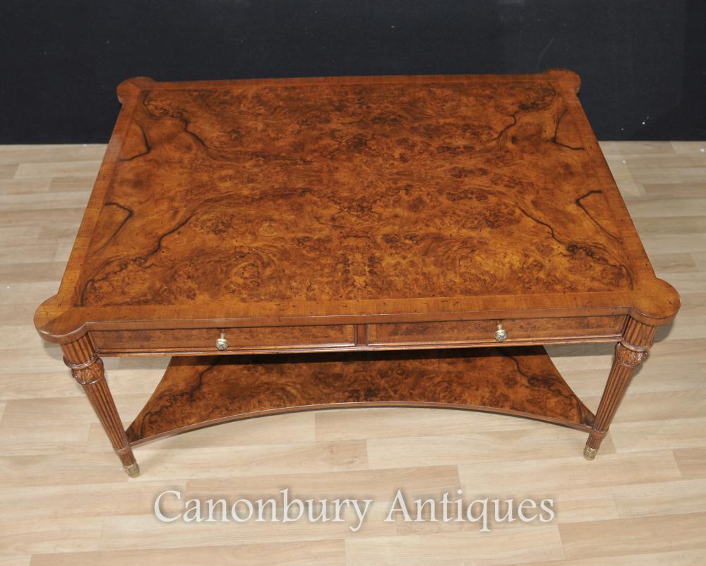 Regency Walnut Coffee Table Partenaires Tables English Meubles