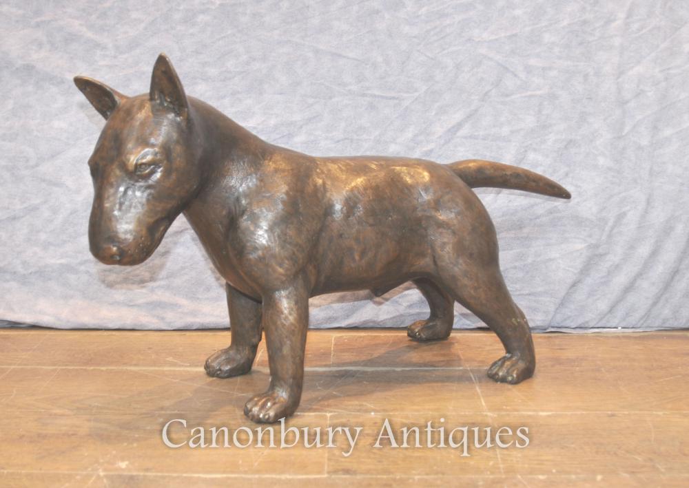 Bronze Bull Terrier Dog Statue Casting