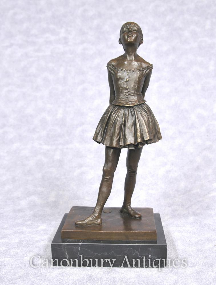 Francès Bronze Estàtua del ballarí de ballet de la ballarina de Degas